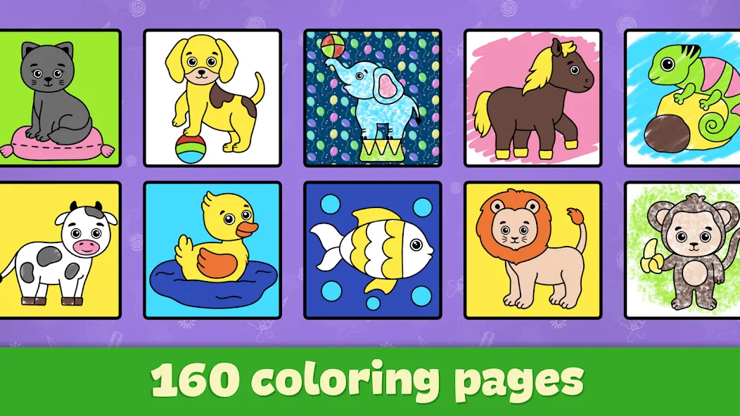 Kids Coloring & Drawing Games [МОД Бесконечные монеты] Screenshot 5
