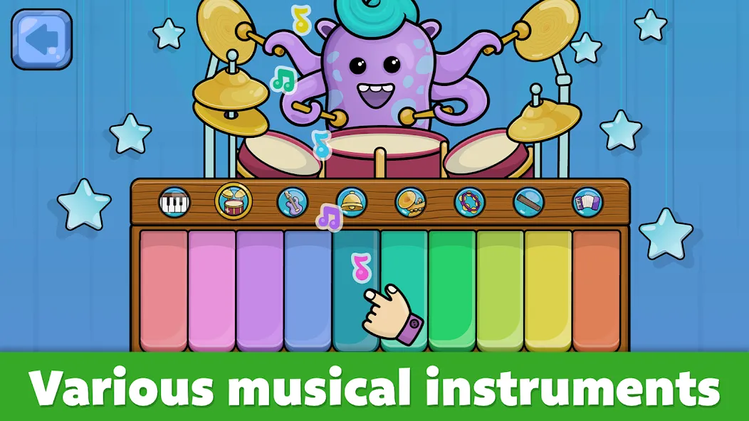 Baby Piano: Kids Music Games [МОД Бесконечные деньги] Screenshot 2