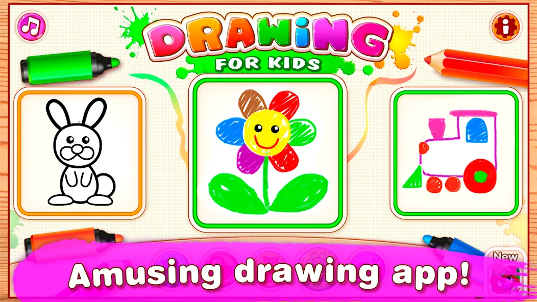 Bini Drawing for Kids Games (Бини) [МОД Много монет] Screenshot 1