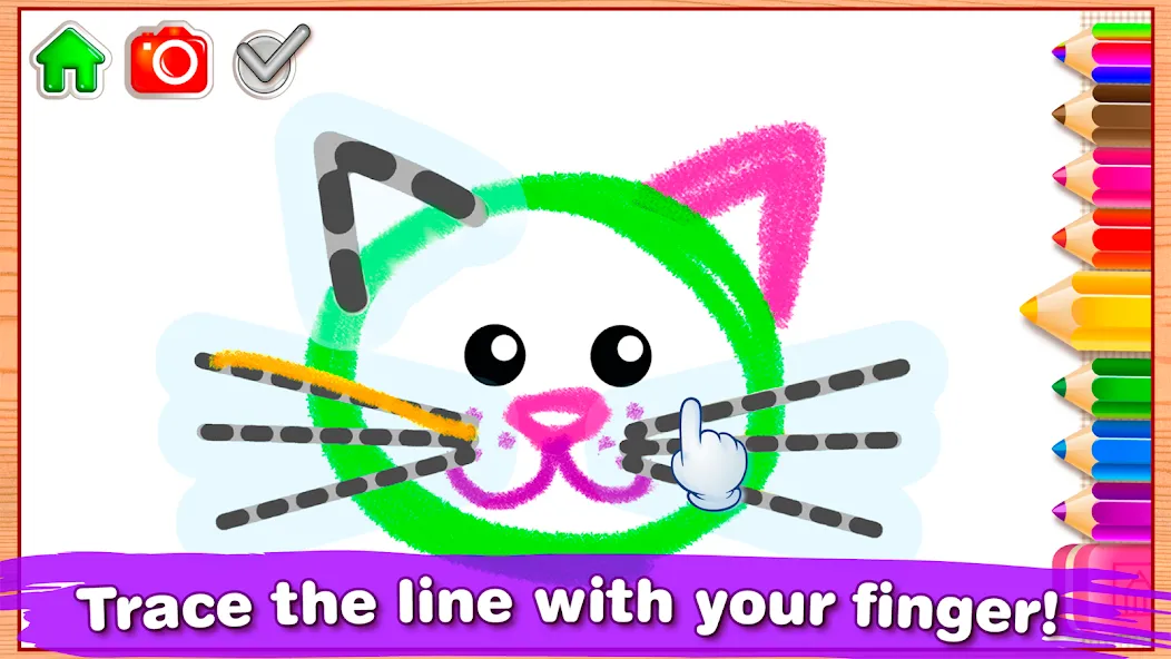 Bini Drawing for Kids Games (Бини) [МОД Много монет] Screenshot 3