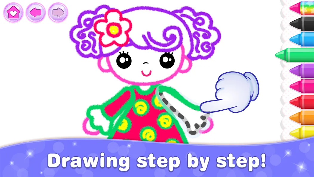 Bini Game Drawing for kids app (Бини) [МОД Много денег] Screenshot 3