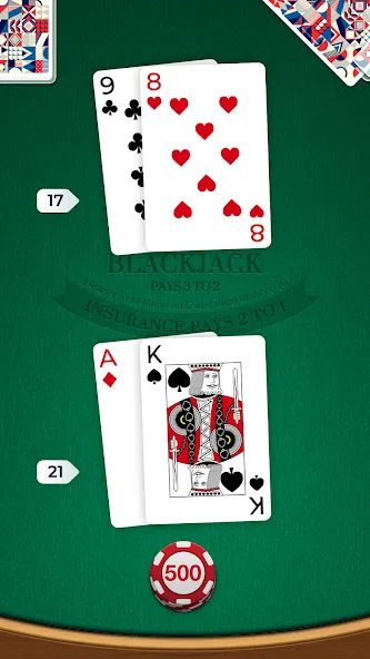 Blackjack (Блэкджек) [МОД Много монет] Screenshot 1
