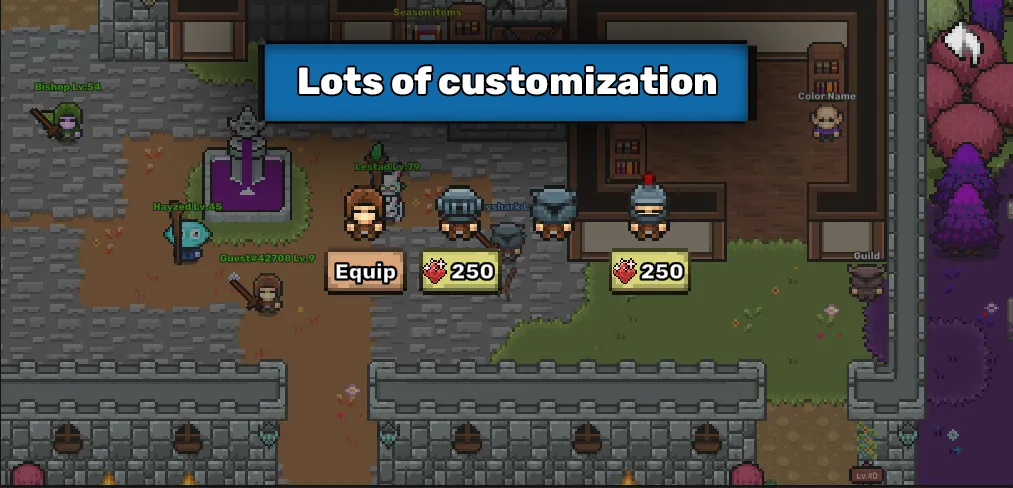 Pixil - MMORPG 2D ONLINE RPG (Пиксил) [МОД Бесконечные монеты] Screenshot 4