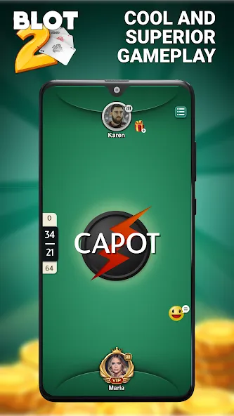 Blot 2 - Classic Belote (Блот 2) [МОД Меню] Screenshot 4