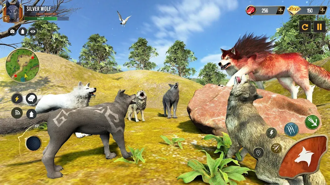 Wild Wolf Simulator Wolf Games [МОД Бесконечные деньги] Screenshot 1