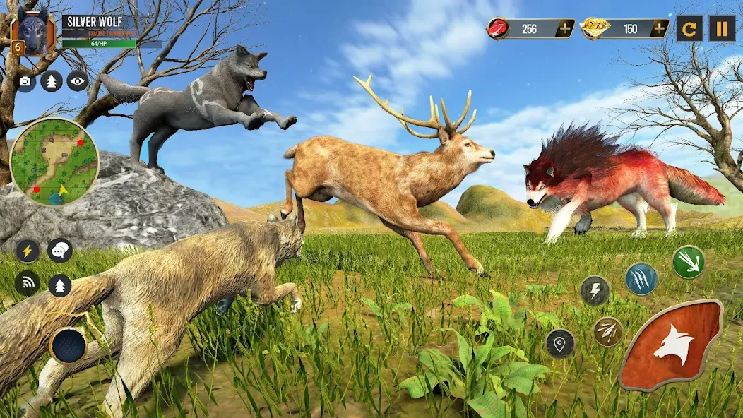 Wild Wolf Simulator Wolf Games [МОД Бесконечные деньги] Screenshot 2