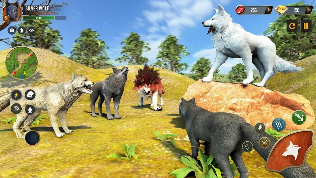 Wild Wolf Simulator Wolf Games [МОД Бесконечные деньги] Screenshot 3