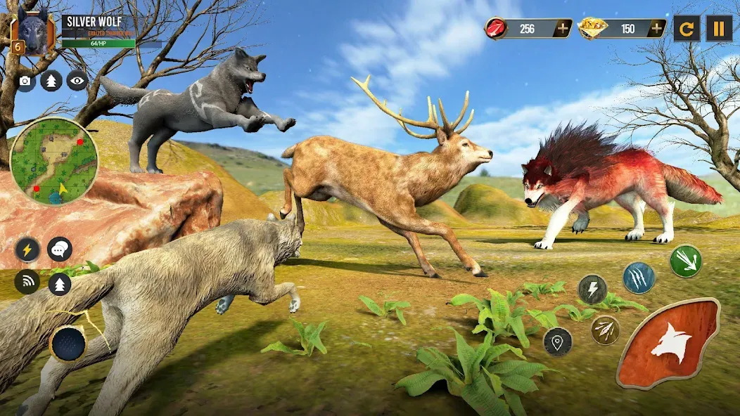 Wild Wolf Simulator Wolf Games [МОД Бесконечные деньги] Screenshot 5