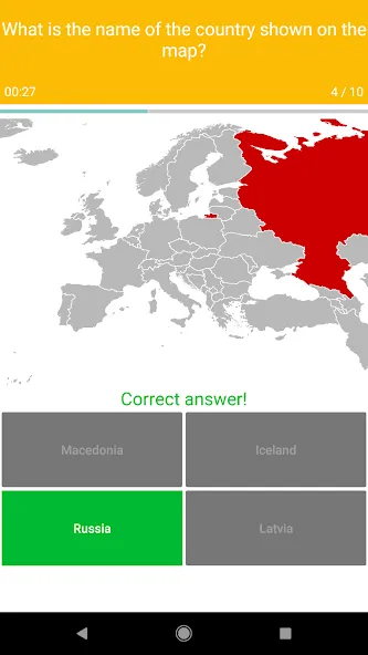 Europe Map Quiz - European Cou [МОД Бесконечные деньги] Screenshot 3