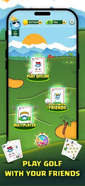Play Nine: Golf Card Game (Плей Найн) [МОД Unlimited Money] Screenshot 1