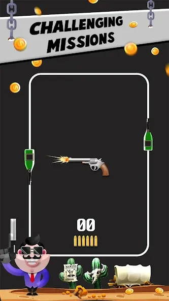 Bottle Shooting VS Gun [МОД Бесконечные деньги] Screenshot 1