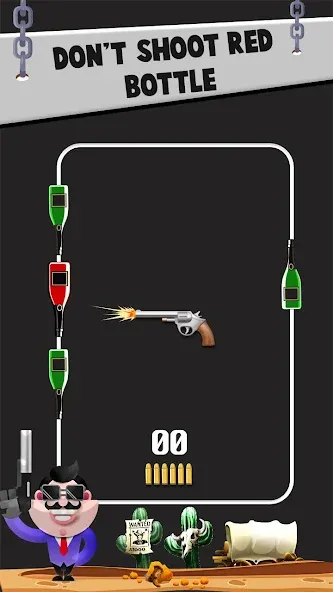 Bottle Shooting VS Gun [МОД Бесконечные деньги] Screenshot 2