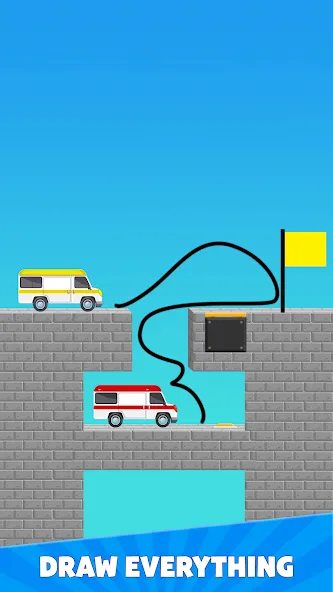 Draw Bridge Puzzle: Brain Game (Драу Бридж Пазл) [МОД Бесконечные деньги] Screenshot 2