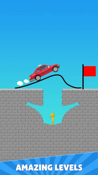 Draw Bridge Puzzle: Brain Game (Драу Бридж Пазл) [МОД Бесконечные деньги] Screenshot 4