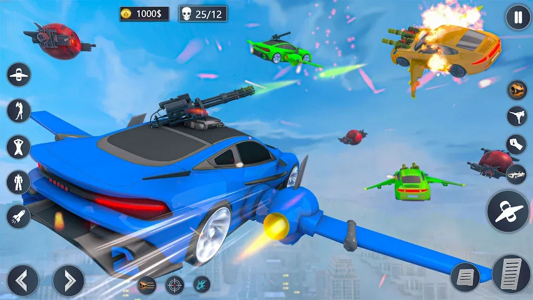 Flying Car Robot Game Car Game [МОД Много монет] Screenshot 5