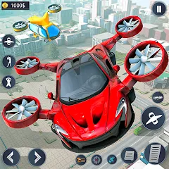 Скачать взломанную Flying Car Robot Game Car Game  [МОД Много монет]