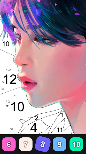 Kpop Paint by Numbers BT21 [МОД Menu] Screenshot 4