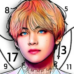 Взлом Kpop Paint by Numbers BT21  [МОД Menu]