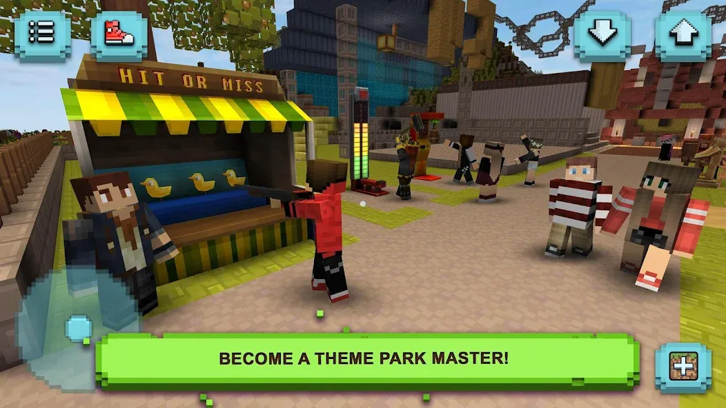 Theme Park Craft: Build & Ride [МОД Бесконечные монеты] Screenshot 1
