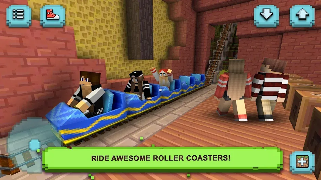 Theme Park Craft: Build & Ride [МОД Бесконечные монеты] Screenshot 3