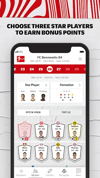 Bundesliga Fantasy Manager (Бундеслига Фэнтези Менеджер) [МОД Бесконечные деньги] Screenshot 3