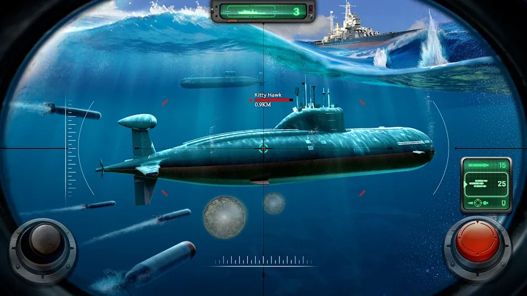 Sea War: Raid (Юбоат) [МОД Menu] Screenshot 3
