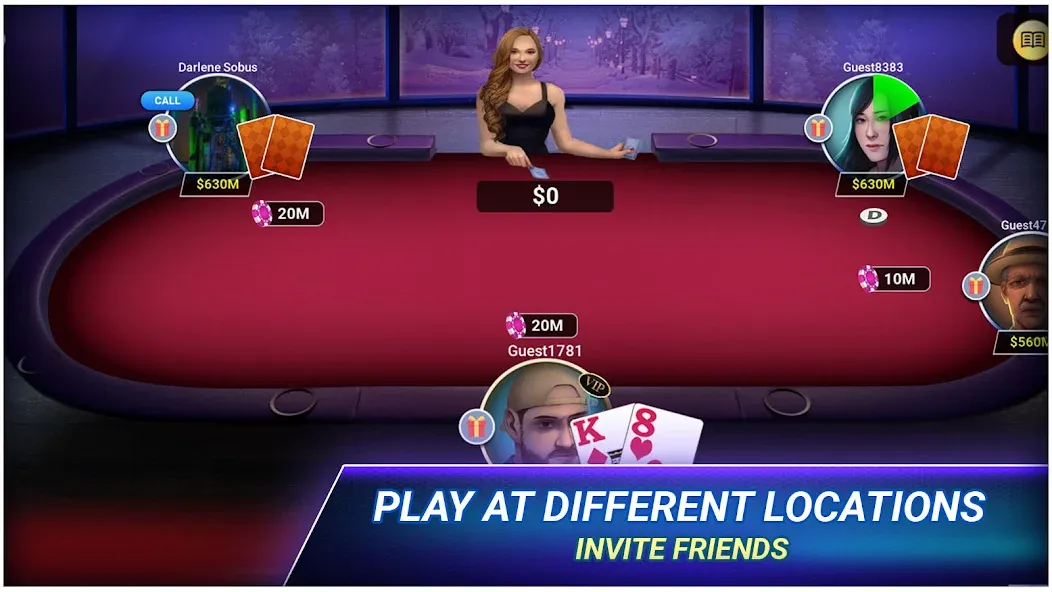 Poker Texas Holdem (Покер Техасский Холдем) [МОД Unlimited Money] Screenshot 3