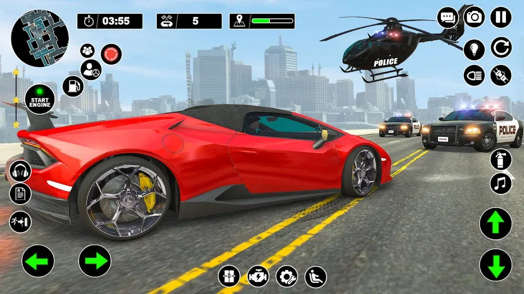 Police Helicopter Chase Game [МОД Menu] Screenshot 4