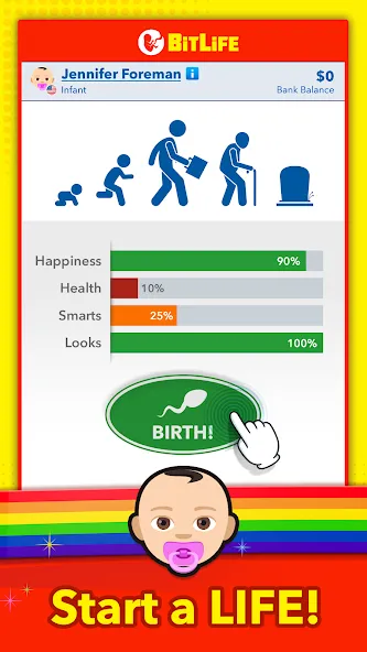 BitLife - Life Simulator (БитЛайф) [МОД Много денег] Screenshot 1