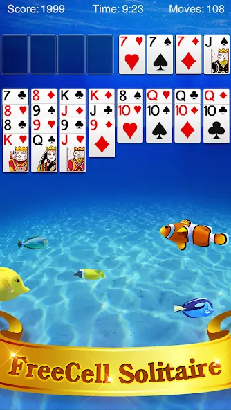 FreeCell Solitaire [МОД Бесконечные монеты] Screenshot 1