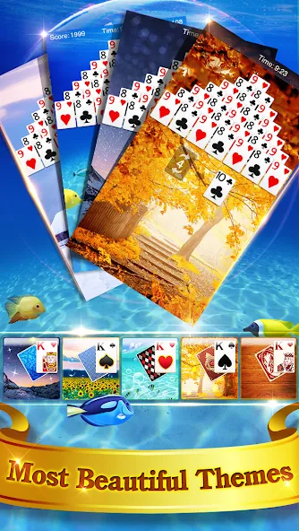 Pyramid Solitaire [МОД Много монет] Screenshot 4