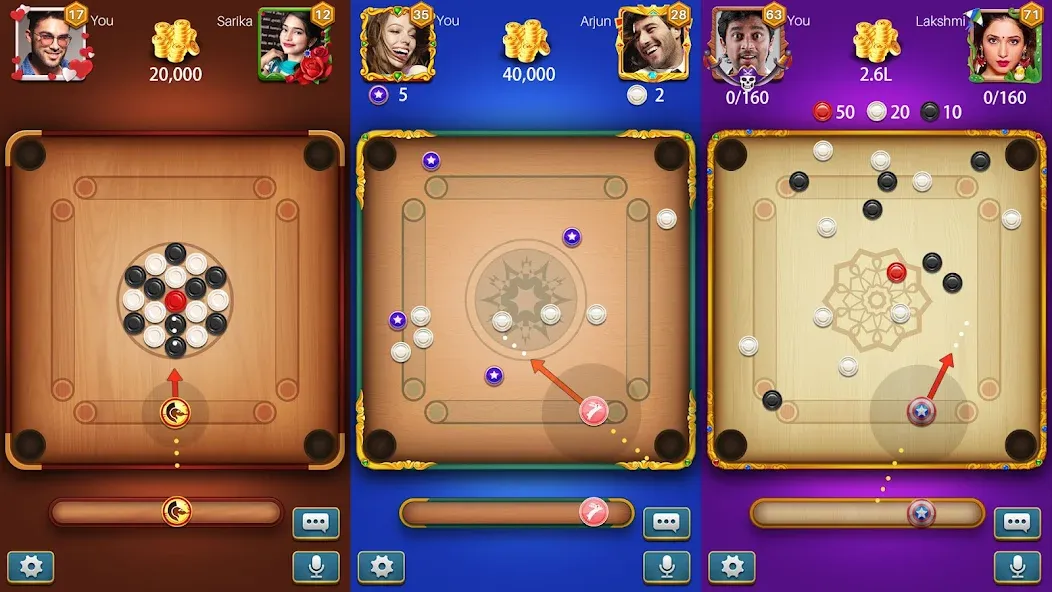 Carrom Meta-Board Disc Game (Карром Мета) [МОД Mega Pack] Screenshot 1