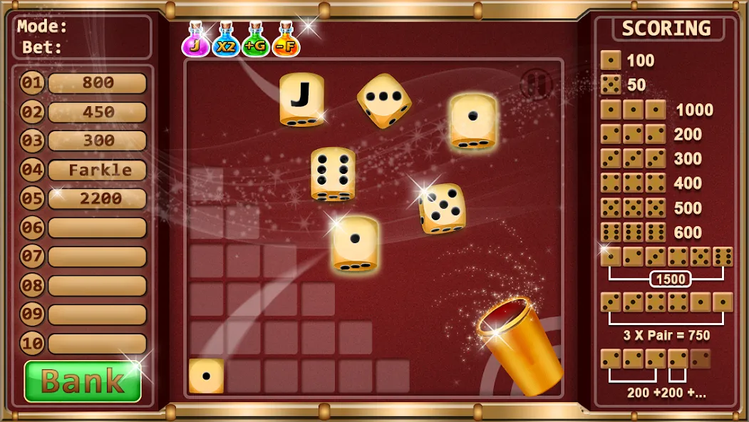 Farkle - Dice Game (Фаркл) [МОД Меню] Screenshot 2