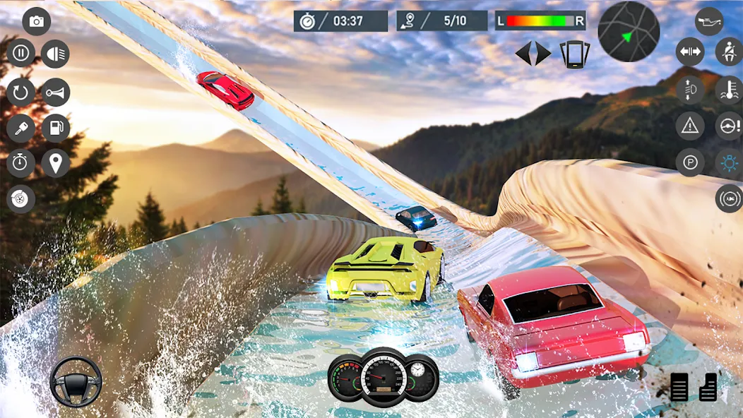 Water Slide Car Race games (Ватер Слайд Кар Рейс игры) [МОД Бесконечные деньги] Screenshot 4