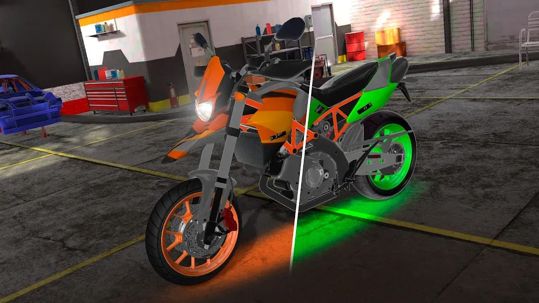 Motorcycle Real Simulator (Мотоцикл Реальный Симулятор) [МОД Много монет] Screenshot 2