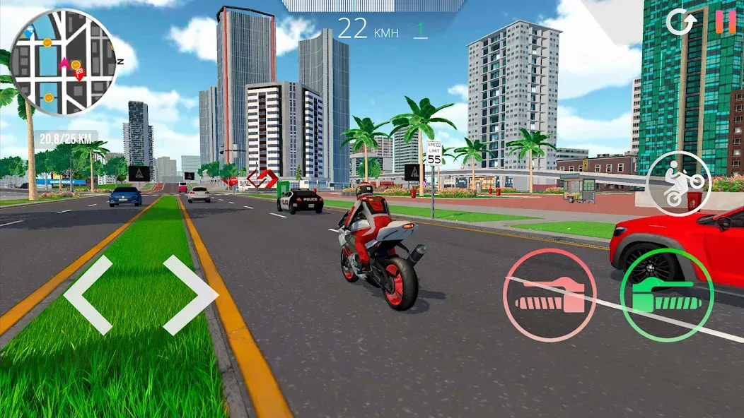 Motorcycle Real Simulator (Мотоцикл Реальный Симулятор) [МОД Много монет] Screenshot 4