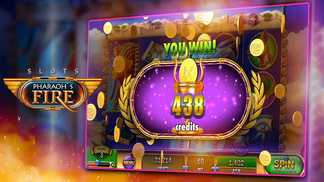 Slots - Pharaoh's Fire (Слоты) [МОД Меню] Screenshot 3