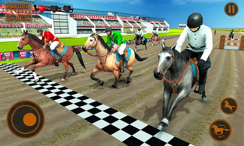 Mounted Horse Racing Games [МОД Бесконечные деньги] Screenshot 2