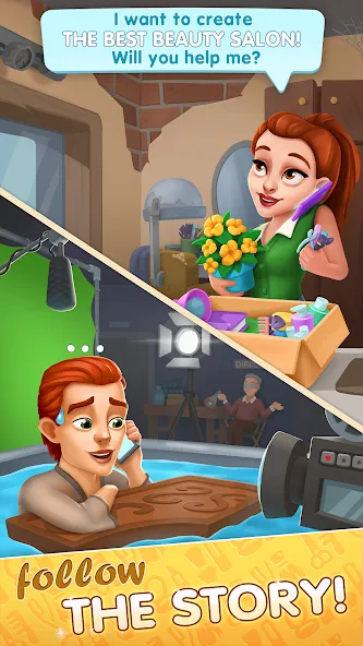 Beauty Tycoon: Hair Salon Game (Бьюти Тайкун) [МОД Бесконечные деньги] Screenshot 1