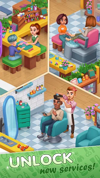 Beauty Tycoon: Hair Salon Game (Бьюти Тайкун) [МОД Бесконечные деньги] Screenshot 3