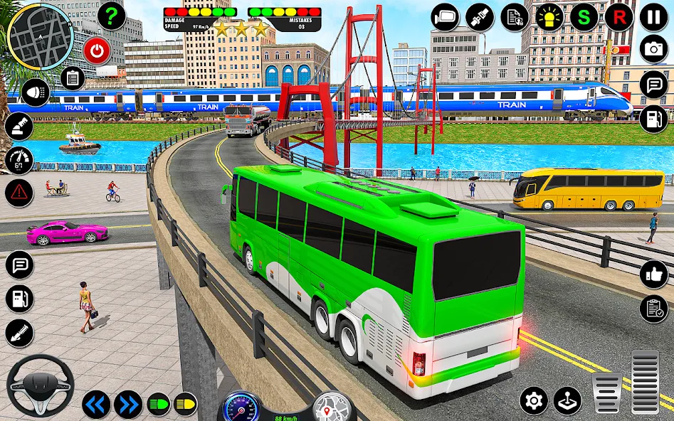 City Bus Simulator 3D Bus Game (Симулятор городского автобуса 3D игра  ) [МОД Бесконечные монеты] Screenshot 4