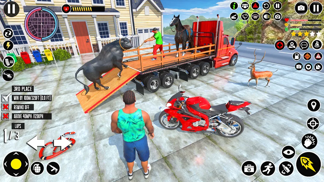 Animal Transport Truck Game 3D (Игра Грузовик для перевозки животных) [МОД Menu] Screenshot 1