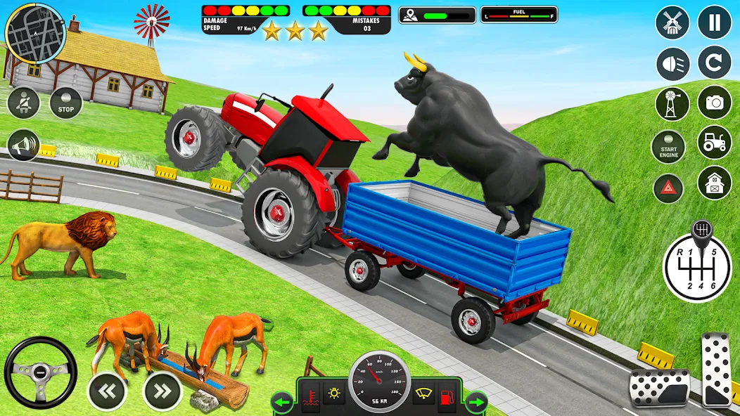 Animal Transport Truck Game 3D (Игра Грузовик для перевозки животных) [МОД Menu] Screenshot 3