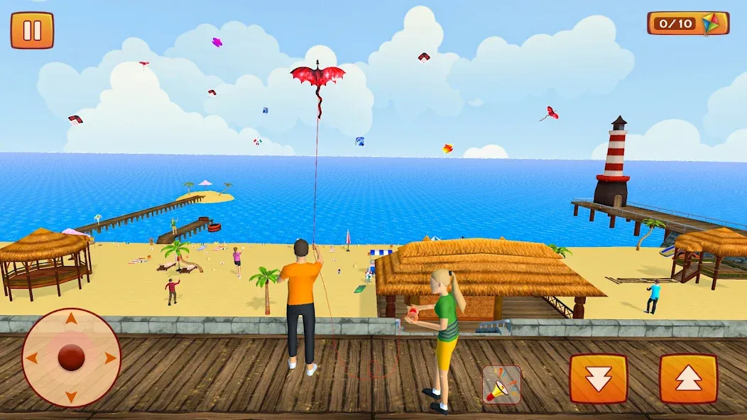 Kite Game: Kite Flying Game 3D [МОД Много монет] Screenshot 1