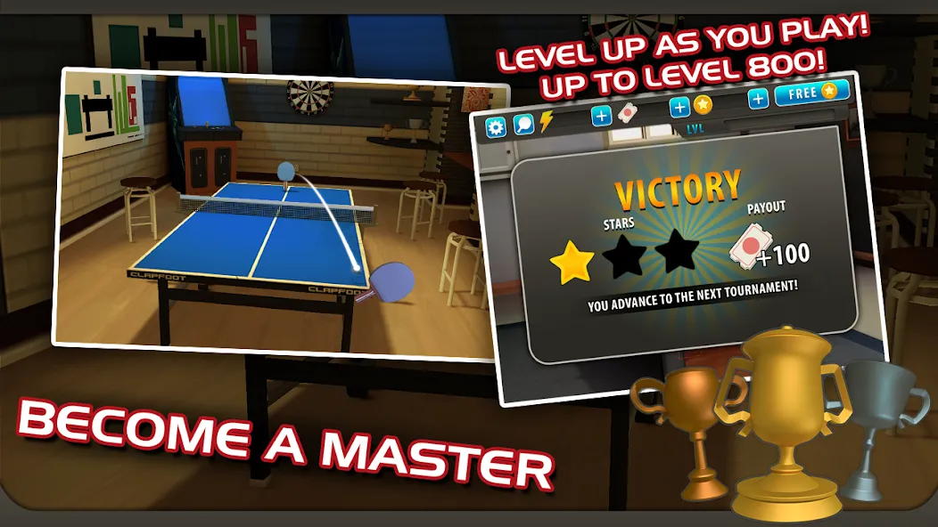 Ping Pong Masters (Пингпонг мастера) [МОД Много монет] Screenshot 3