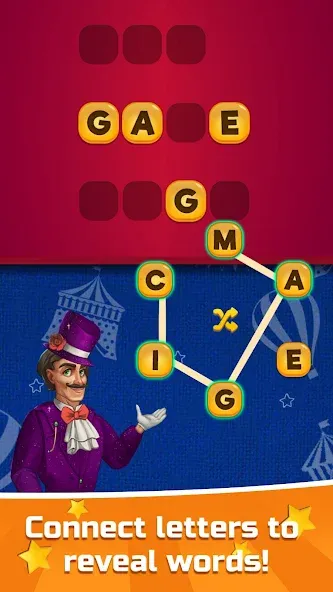 Circus Words: Magic Puzzle [МОД Бесконечные деньги] Screenshot 3