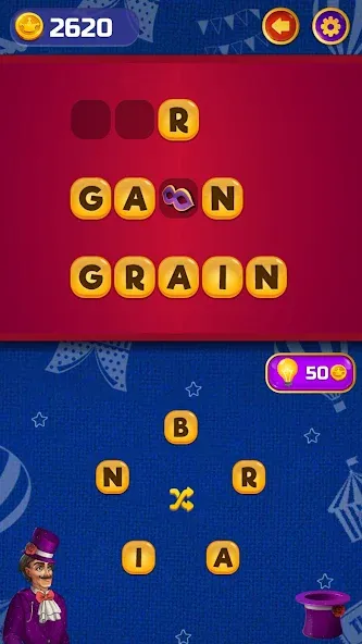 Circus Words: Magic Puzzle [МОД Бесконечные деньги] Screenshot 4