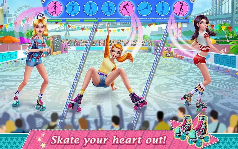Roller Skating Girls [МОД Много монет] Screenshot 2