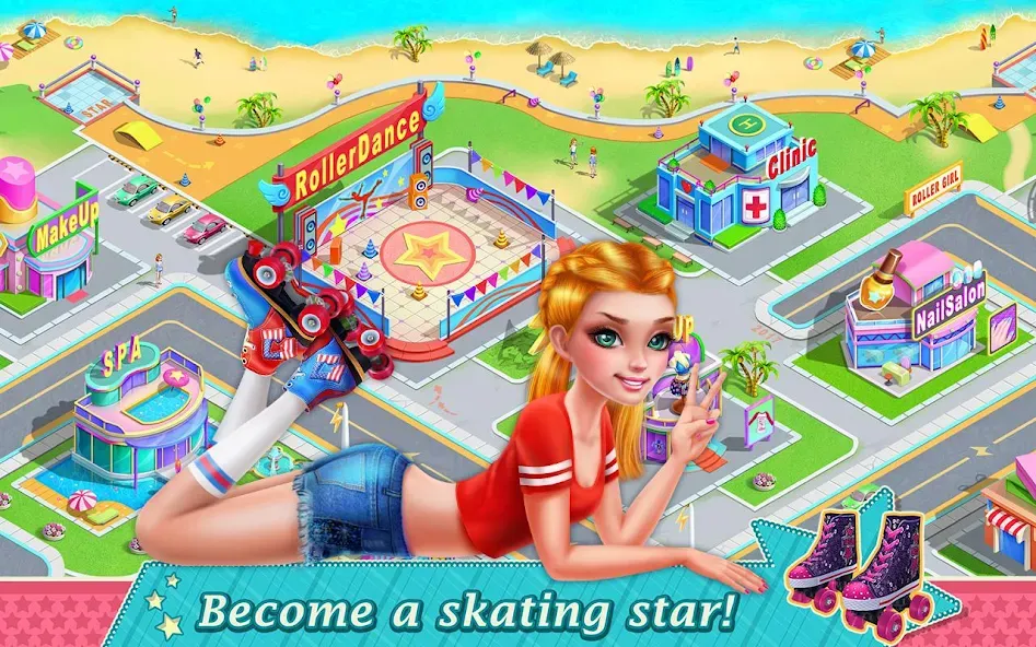 Roller Skating Girls [МОД Много монет] Screenshot 5