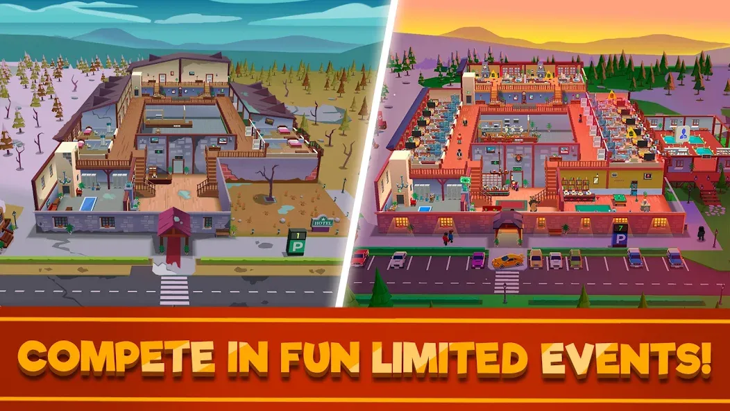 Hotel Empire Tycoon－Idle Game [МОД Все открыто] Screenshot 3
